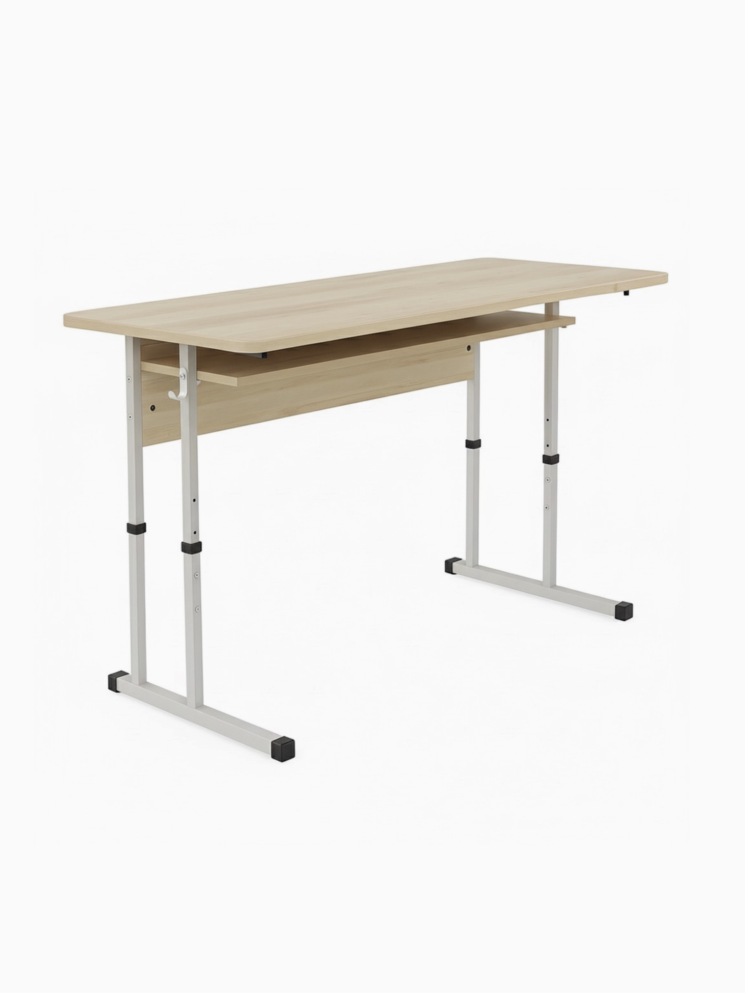 Стіл 2-місний, стільниця з заокругленими кутами, 1200х500х640-760 мм., рост. група №4-6, АНШАР ГРУП (90157)